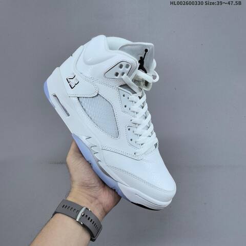 Air Jordan 5 Retro Metallic White Replica AIR JORDAN 5 Aj5 Lifestyle BS-66402