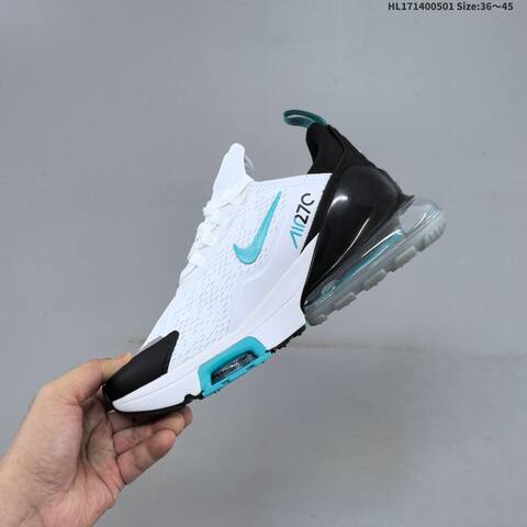 Nike Air Max 270 Flyknit White Black Teal Silver EU 36-45 Running Shoe - Unisex (BS-60551)