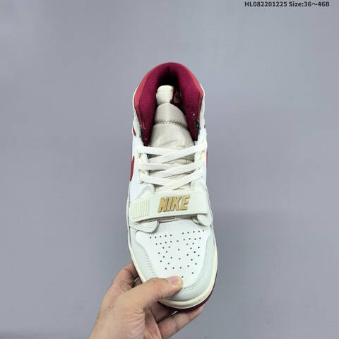 Jordan Air Jordan Legacy 312 White Burgundy Cream Gold 36 46B Lifestyle - Women's (BS-67276)
