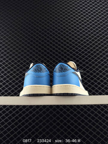 Jordan Air Jordan 1 Low Sail Dark Blue University Blue EU 36-46 Basketball Shoe - Unisex BS-80895
