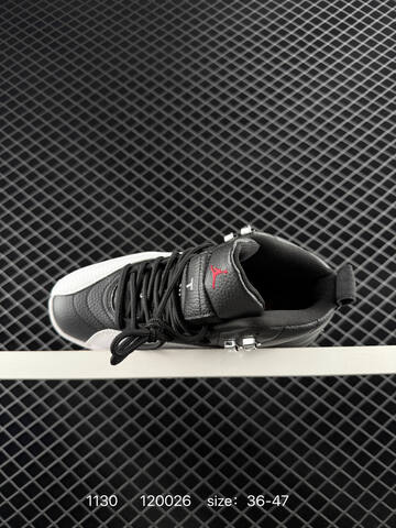 Jordan Air Jordan 12 Retro Black White Silver EU 36-47 Basketball Shoe - Unisex (BS-80154)