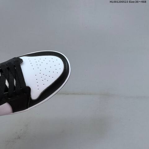 Jordan Air Jordan 1 Low Black White Pink 36 46B Lifestyle - Women's (BS-65894)