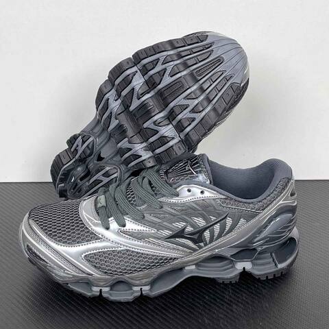 Mizuno Wave Prophecy LS A251103 Black Metallic Silver Dark Gray Running Shoe Running Sneakers (BS-86783)