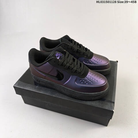 Nike Air Force 1 Black Purple 39 45 Lifestyle - Unisex (BS-62995)