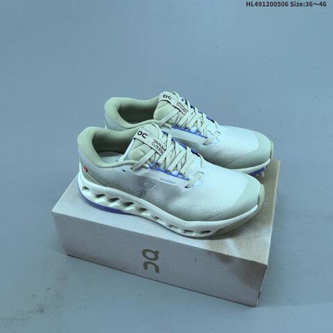 On Cloudsurfer Trail 2 WP Cream Ivory Pale Green Purple EU 36-46 Trail Shoe Trail Running Sneakers - Unisex (BS-69578)