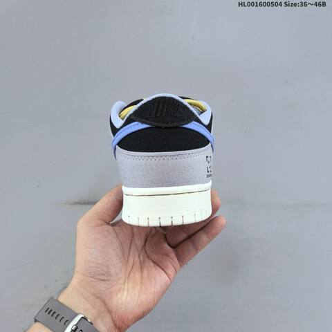 Nike SB Dunk Low Black Grey Light Blue Sail Yellow EU 36-46 Skate Shoe - Unisex (BS-60533)