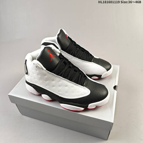 Jordan Air Jordan 13 Black White Red 36 46B Basketball - Women's (BS-63458)