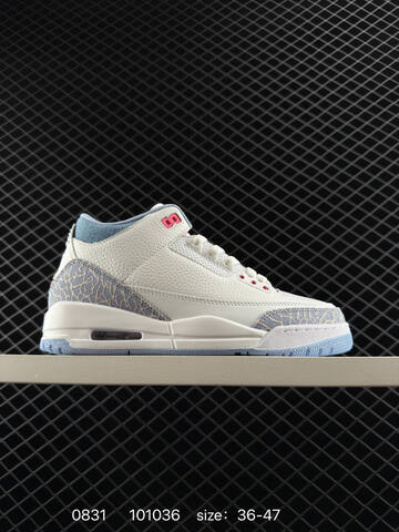 Jordan Air Jordan 3 Retro White Light Blue Pink EU 36-47 Basketball Shoe - Unisex (BS-80799)
