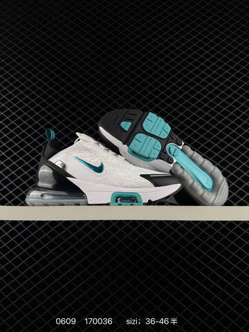 Nike Air Max 270 White Black Teal Clear EU 36-46 Running - Unisex (BS-70874)