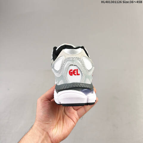 ASICS GEL-NYC AHAR 1203A571-100 Silver White Dark Grey Black Red EU 36-45 Running Shoe Running Sneakers - Unisex (BS-69226)