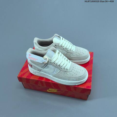 Nike Air Force 1 07 Low Beige White Red EU 36-45 Sneaker - Unisex (BS-60063)