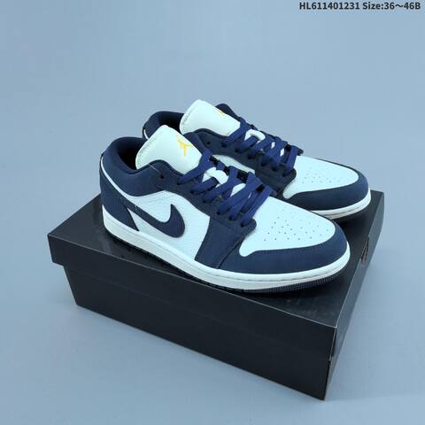 Jordan Air Jordan 1 Low OG White Navy Yellow EU 36-46 Basketball - Unisex (BS-67155)