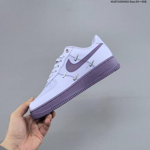Nike Air Force 1 Light Purple Dark Purple Silver White EU 35-45 Sneaker - Unisex (BS-60960)