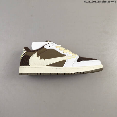 Jordan Air Jordan 1 Low x Travis Scott Brown White Cream EU 36-45 Lifestyle - Unisex (BS-63689)