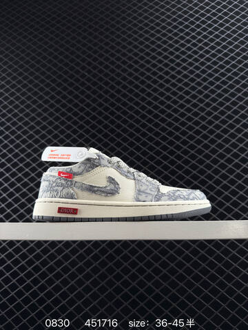 Jordan Air Jordan 1 Low Beige Gray Navy Red EU 36-45 Sneaker - Unisex BS-80801