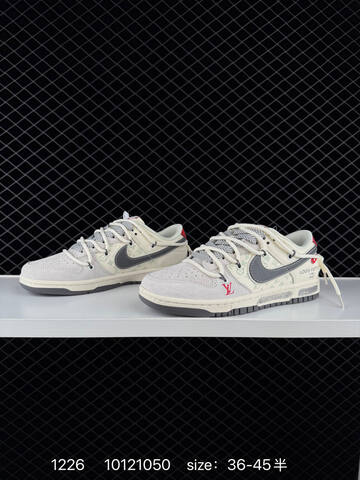 Nike SB Dunk Low x LV Sail White Grey Red EU 36-45 5 Skate - Unisex (BS-73488)