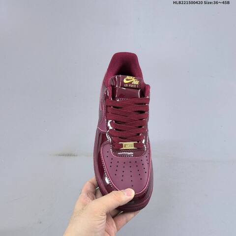 Nike Air Force 1 07 LV8 IO9970-638 Burgundy Gold EU 36-45 Sneaker - Unisex (BS-60624)