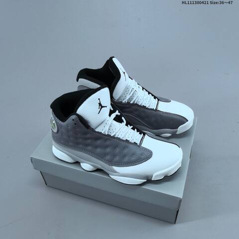 Jordan Air Jordan 13 White Gray Black 36 47 Basketball - Unisex (BS-66098)