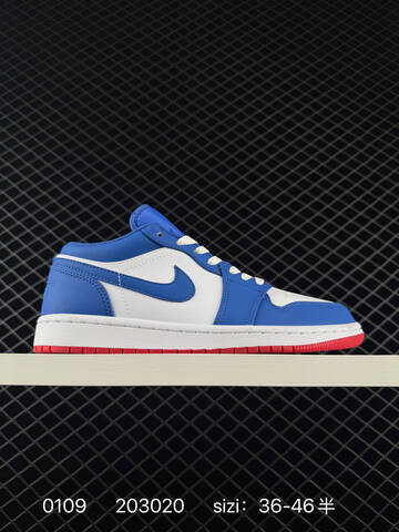 Jordan Air Jordan 1 Low White Dark Navy Black Cream EU 36-46 Sneaker - Unisex (BS-79862)