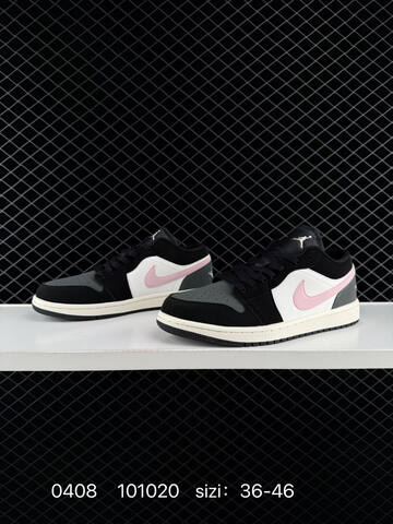 Jordan Air Jordan 1 Low Black White Grey Pink Sail EU 36-46 Sneaker - Unisex BS-79527