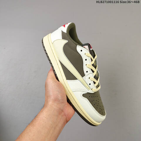 Nike Air Jordan 1 Low OG SP Black White Olive EU 36-46B Lifestyle - Women's (BS-63626)