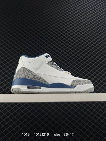 Jordan Air Jordan 3 Retro White Blue Grey Black EU 36-47 Basketball Shoe - Unisex (BS-80478)
