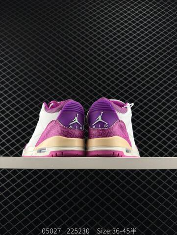 Jordan Air Jordan 3 Retro White Purple Pink Green Beige EU 36-45 Basketball Shoe - Unisex (BS-81294)