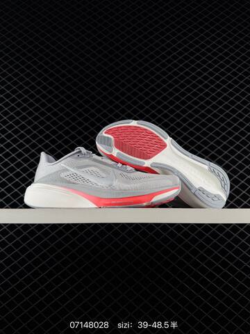Nike Air Zoom Pegasus 42 ReactX Grey White Bright Red EU 39-48 5 Running - Unisex (BS-70248)