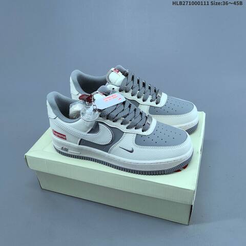 Nike Air Force 1 07 LV8 White Grey Black Red EU 36-45 Sneaker - Unisex BS-62063
