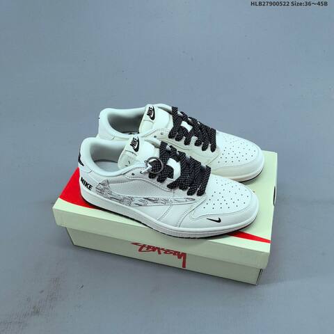 Nike Air Jordan 1 x Travis Scott Black White Cream EU 36-45 Casual - Unisex (BS-65904)