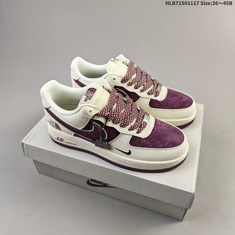 Nike Air Force 1 07 LV8 Off White Burgundy EU 36-45 Sneaker - Unisex (BS-63582)