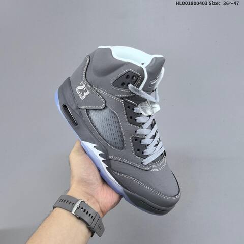 Air Jordan 5 Retro Wolf Grey Replica AIR JORDAN 5 Aj5 Lifestyle BS-66345