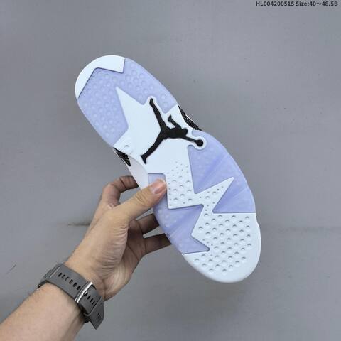 Jordan Air Jordan 6 Retro Black White With Speckled Oreo Accents 40 48 5 Basketball - Men's (BS-65968)