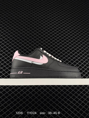 Nike Air Force 1 Low Black Pink White EU 36-45 5 Lifestyle - Unisex (BS-73832)