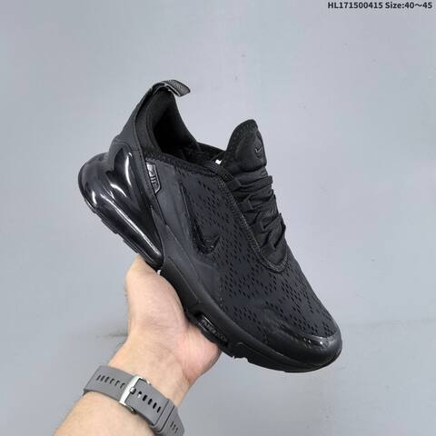 Nike Air Max 270 Flyknit All Black EU 40-45 Running Shoe - Men s BS-60719