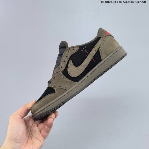 Nike Travis Scott x Air Jordan 1 Low Velvet Brown Black Brown EU 36-47 5 Lifestyle - Unisex (BS-67266)