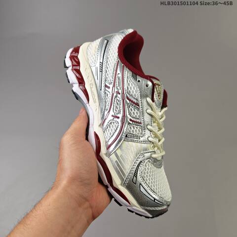 ASICS Gel-Kayano 12 1 Silver Black Green White EU 36-45 Running Shoe Running Sneakers - Unisex (BS-69331)