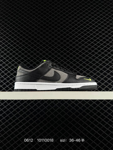 Nike Dunk Low Black Grey Volt White EU 36-46 Skate - Unisex BS-70820