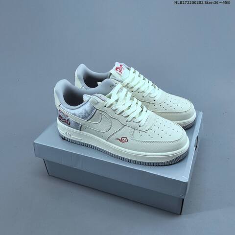 Nike Air Force 1 07 Low Black White Yellow Gray EU 36-45 Sneaker - Unisex BS-61581