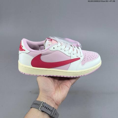 Jordan Air Jordan 1 Low Travis Scott Tropical Pink White EU 36-47 5 Casual - Unisex (BS-65779)