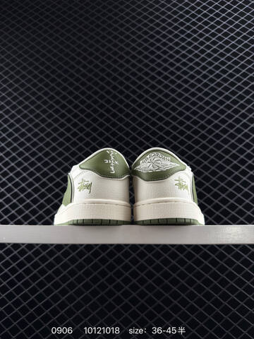 Jordan Air Jordan 1 Low OG SP Travis Scott Fragment Stussy Sail Olive Green White EU 36-45 Sneaker - Unisex BS-80758