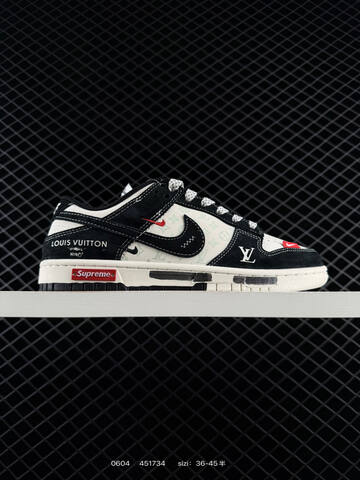 Nike SB Dunk Low Off White Black Grey Red EU 36-45 Skate - Unisex (BS-70975)
