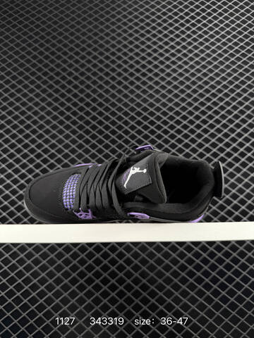Jordan Air Jordan 4 Retro Black Purple White EU 36-47 Basketball Shoe - Unisex BS-80170