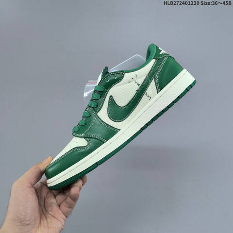 Jordan Air Jordan 1 Low x Travis Scott Green White EU 36-45 Basketball - Unisex (BS-67180)