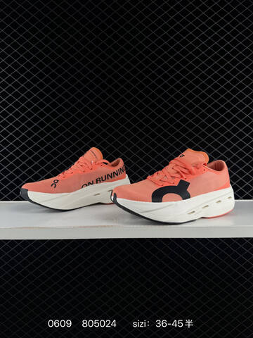 On Cloudboom Strike Coral Orange White Black EU 36-45 Running Shoe Running Sneakers - Unisex BS-85181
