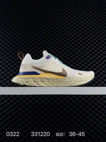 Nike Zoom React Infinity Run Flyknit 3 White Black Cream Multicolor 36-45 Running - Unisex (BS-72513)