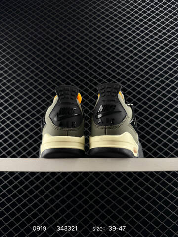 Jordan Air Jordan 4 Retro Olive Green Black Cream Orange EU 39-47 Basketball Shoe - Unisex BS-80673