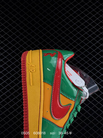 Nike Air Force 1 07 Green Yellow Red 36-45 Lifestyle - Unisex (BS-71674)