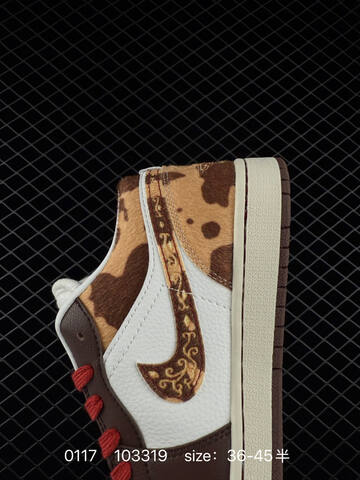 Jordan Air Jordan 1 Low CNY White Brown Red Beige EU 36-45 Sneaker - Unisex BS-79810
