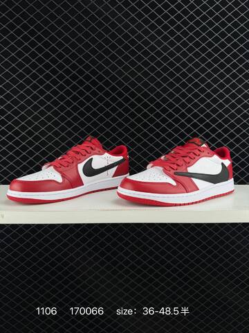 Jordan Travis Scott x Air Jordan 1 Low Reverse Mocha DM7866 Red White Black EU 36-48 5 Sneaker - Unisex BS-80332
